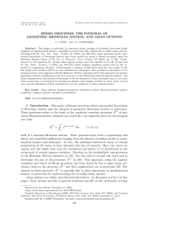 Bessel Processes, The Integral of Geometric Brownian Motion, and