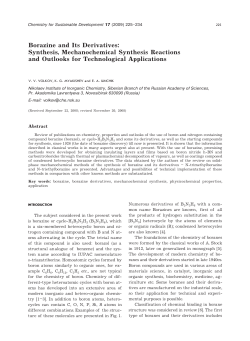 Borazine and Its Derivatives: Synthesis, Mechanochemical