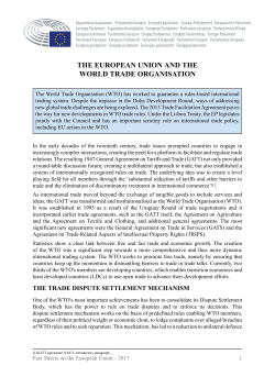 The European Union and the World Trade Organisation