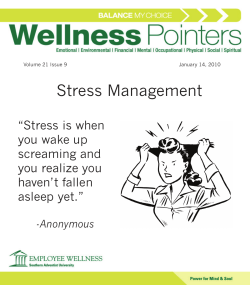 Stress Management - Southern Adventist University
