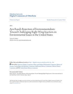 Ayn Rand`s Rejection of Environmentalism
