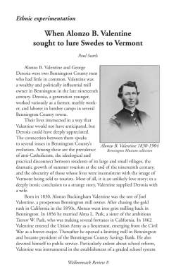 When Alonzo B. Valentine sought to lure Swedes to Vermont