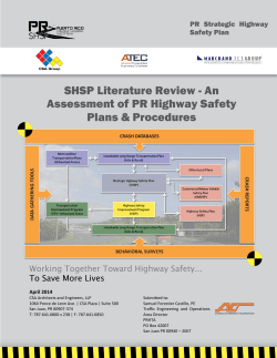 Literature Review - Plan Estrat&eacute;gico de Seguridad Vial de Puerto Rico
