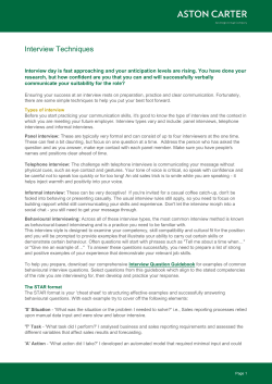 Interview Techniques