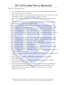 2015-2016 School Year at Riverwood