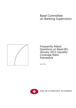 Frequently Asked Questions on Basel III`s January 2013 Liquidity
