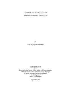 communication and curation: embodied meaning
