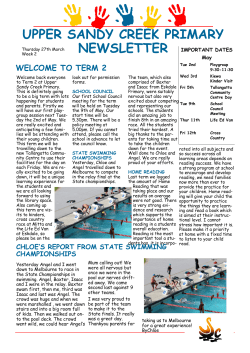 Newsletter 2017 Term 2 Week 2 - Upper Sandy Creek Primary School