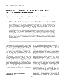 habitat preferences of california sea lions