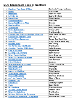 MUG Songsheets Book 2: Contents