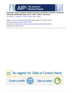 Nanometer range correlations between molecular orientations in