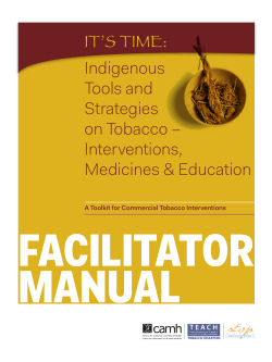 IT`S TIME: Indigenous Tools and Strategies on Tobacco