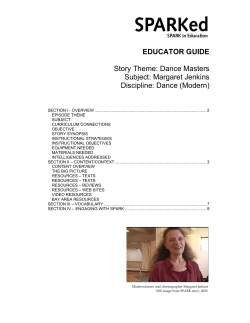 EDUCATOR GUIDE Story Theme: Dance Masters Subject: Margaret