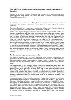 Implementation of open market operations in a time of transition