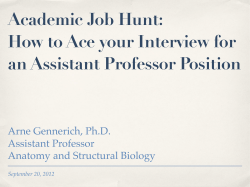 The Academic Job Hunt