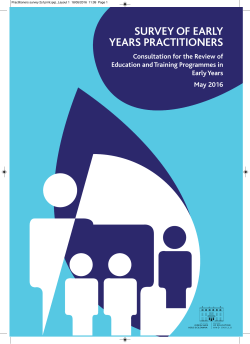 Survey Of Early Years Practitioners 2016