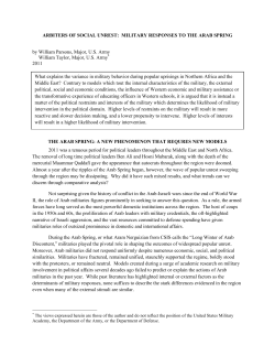 ARBITERS OF SOCIAL UNREST - United States Air Force Academy