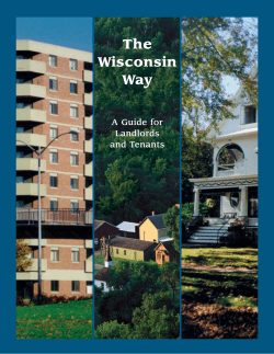 The Wisconsin Way - Landlord Protection Agency