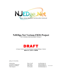 NJEDge.Net Verizon FIOS Project