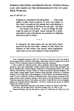 International Law and Limits on the Indiscriminate Use of Land Mine