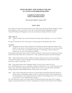 East Asia - Society of Bead Researchers