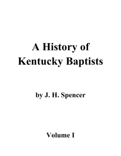 A History of Kentucky Baptists
