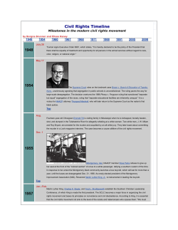 Milestones in the modern civil rights movement