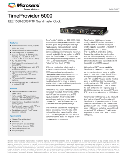 TimeProvider 5000 Datasheet