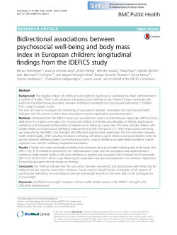 Bidirectional associations between psychosocial well