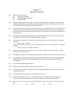Chapter 14 Homework Answers