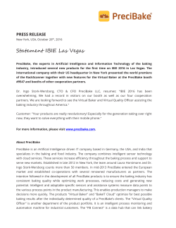 IBIE Statement PreciBake&reg; Document