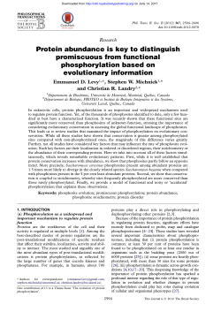 Protein abundance is key to distinguish promiscuous from functional