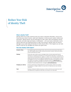 Reduce your risk of identity theft