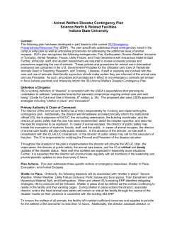 IACUC Emergency Response Plan
