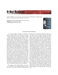 Of Turning Points and Milestones - H-Net