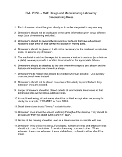 Dimensioning Rules