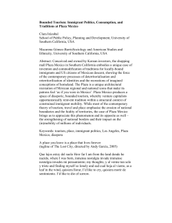 Bounded Tourism: Immigrant Politics, Consumption, and Traditions