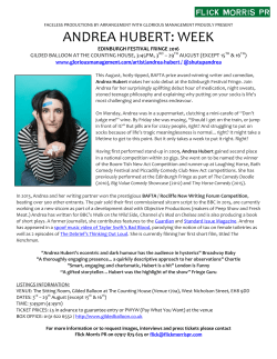 andrea hubert: week - Glorious Management