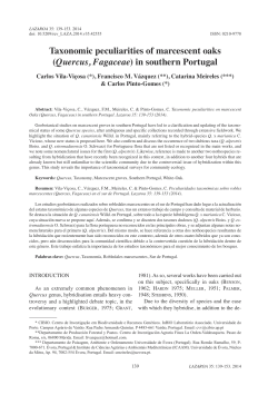 Taxonomic peculiarities of marcescent oaks (Quercus, Fagaceae) In