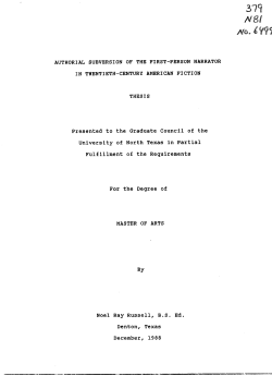 NARRATOR IN - UNT Digital Library