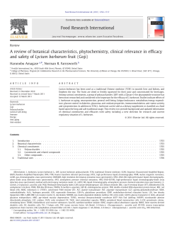 A review of botanical characteristics, phytochemistry, clinical
