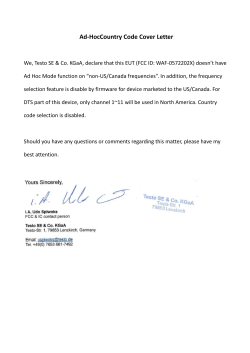 Ad-HocCountry Code Cover Letter