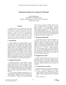 Datapath Synthesis for Standard-Cell Design