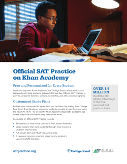 Official SAT&reg; Practice on Khan Academy