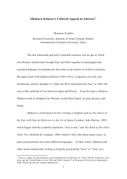 Okakura Kakuzo`s Cultural Appeal in America