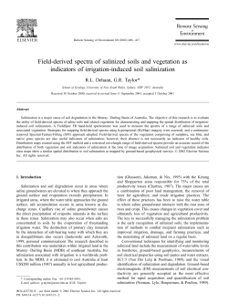 Field-derived spectra of salinized soils and vegetation as
