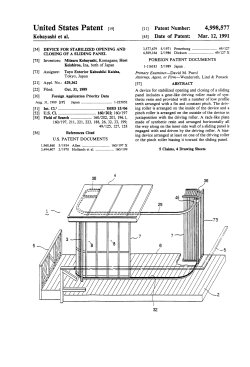 Device for stabilized opening and closing of a sliding panel