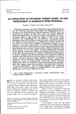 an application of the runge "energy model" of soil development in