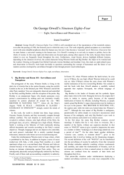 On George Orwell`s Nineteen Eighty-Four