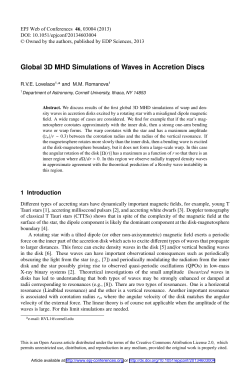 Global 3D MHD Simulations of Waves in Accretion Discs